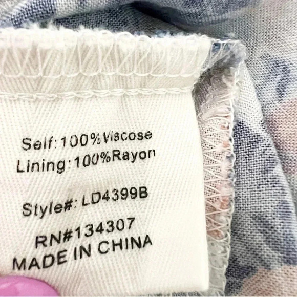 Line and Dot Sunday Tropical Mini Dress in Multicolors, Size Small - Picture 10 of 10